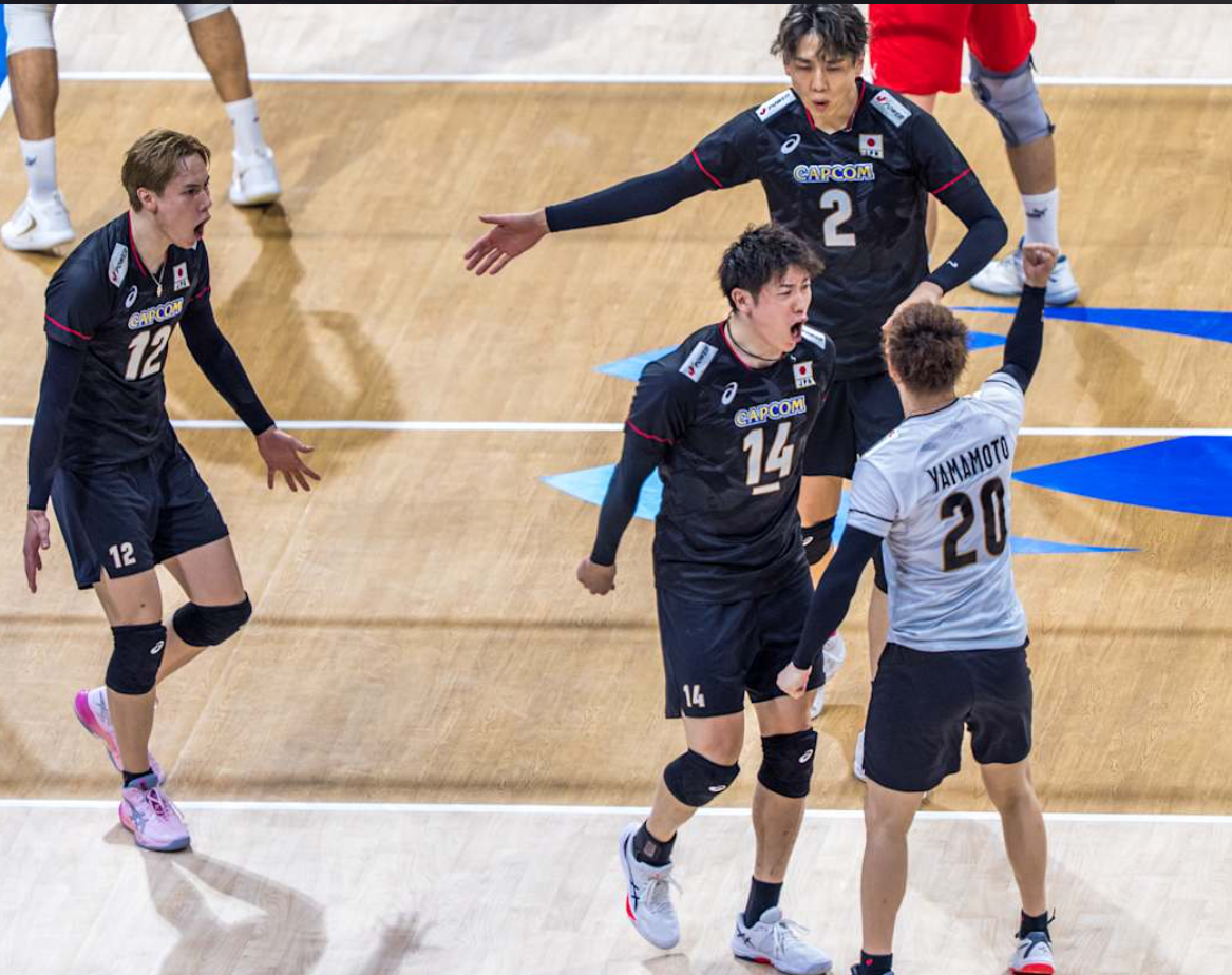 日本男排, 五的超级强, 此役日本队 日本男排, 五的超级强, 此役日本队